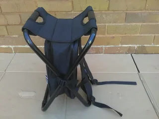 Backpack stool and cooler bag.