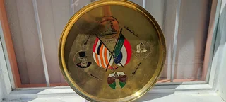 Vintage round Brass Plate - Decorative Item