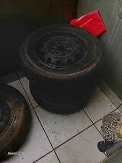 Standard car rims 100 pcd there is (3×R13) and (1×R14)