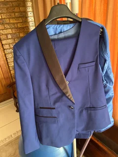 Royal blue 3 piece suit