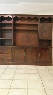 Wall unit. 3 sections with mini bar and drawers