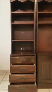 Wall unit. 3 sections with mini bar and drawers