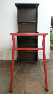 Tool cabinet with workbench - portable with folding worktop