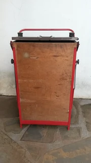 Tool cabinet with workbench - portable with folding worktop