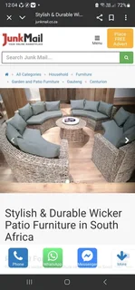 Round wicker chairs