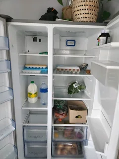 Silver Hisense double door fridge