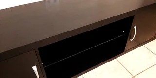 Modern TV/Entertainment Unit – Dark Wood Finish