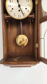 Antique Wall clock, Haller, oak, first half of the 20th century