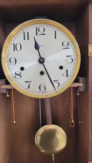 Antique Wall clock, Haller, oak, first half of the 20th century