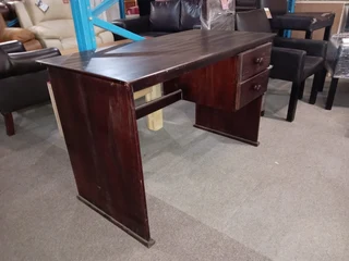 Pine Study Desk 120 2 Drw Mahogany - pistd1