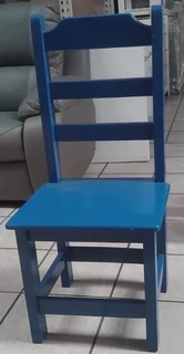 Pine Study Chair Blue - piscb