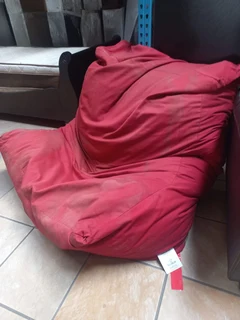 Bean Bag Chair Lrg Coton Twil Red - cin012