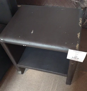 Modern Pedestal 2 Shelves Bonded Pu Brown - mpbpbr2