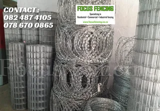 Fencing Materials - Razor Wire - Weld Mesh - Clear View Panels - Posts - For Sale