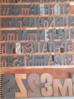 Printers' wood block letters