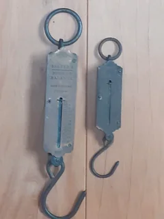 Old brass draw scales