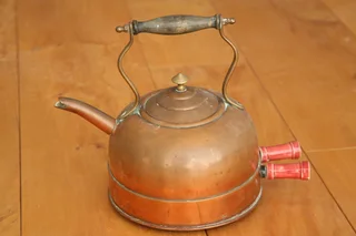 Old electric copper kettle