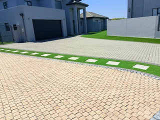 STYLISH  Artificial grass and Paving Installed by Dura Pave and Pet Grass.  Call us  082 723 0293