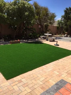 Lush green lawns no water no worries.Call Dura Pave for the best artificial grass on 082 723 0293.