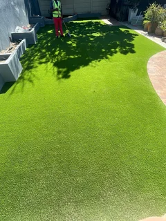 Say goodbye to weeds - install Premium Synthetic grass! Contact Dura Pave on 082 723 0293.