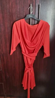 Burnt orange top dress