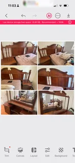 Wooden bedroom furniture set