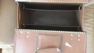 Leather Bandag briefcase case in excellent condition with full locks and key