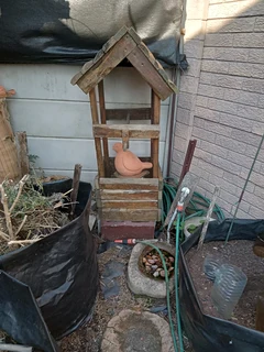 Wooden ornamental well