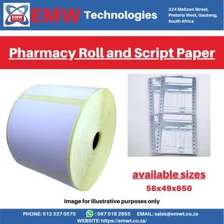 Pharmacy script paper and rolls