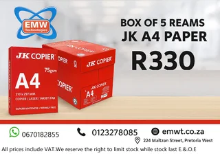 JK A4 paper on sale