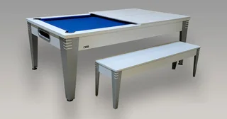 Pool table with Dining Top and Benches