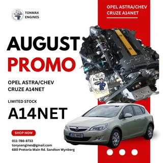 Opel Astra/Chev Cruze A14NET Engines for sale