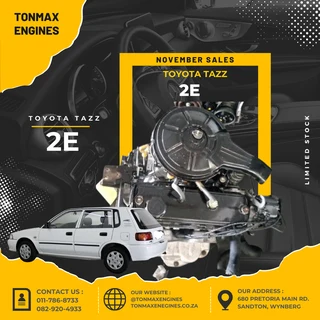 Toyota Tazz 2E and Hyundai i20 G4FC Engines for Sale