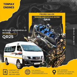Toyota Impendulo NV350 QR25 Engines for Sale