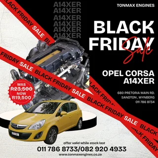 Opel Corsa A14XER Engines for Sale - Black Friday Promo