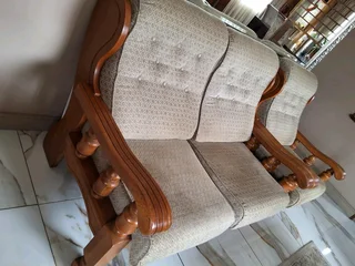 Solid oak lounge set