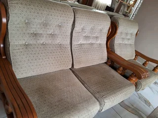 Solid oak lounge set