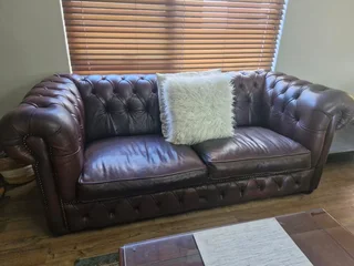 Gameskin leather couch