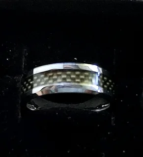 Tungsten mens wedding ring