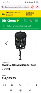 ALL-IN-ONE Chelino isofix rotating carseat 0-36kg with infant inserts
