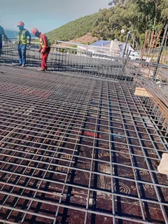 Concrete shuttering and steel reinforcement