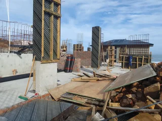 Concrete shuttering and steel reinforcement