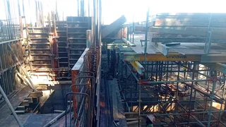 Concrete shuttering and steel reinforcement