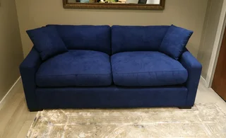 NEW Sofaworks Couch 207cm 3 Seater Sofa, Blue