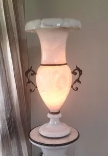 Vintage Marble Lamp and Stand