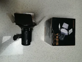 Videography light and microphone