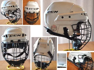 Full set of CCM Pro Hockey Gear including CCM Helmet/Facemask, CCM Pants, CCM Chest Guard, CCM Glove
