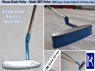 Mizuno Blade Putter - Model 0815 Putter (NEW Super-Stroke Pistol GT 2.0 Putter Grip)