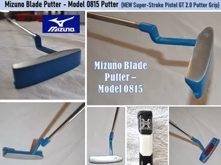 Mizuno Blade Putter - Model 0815 Putter (NEW Super-Stroke Pistol GT 2.0 Putter Grip)