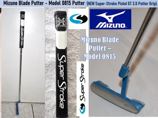 Mizuno Blade Putter - Model 0815 Putter (NEW Super-Stroke Pistol GT 2.0 Putter Grip)
